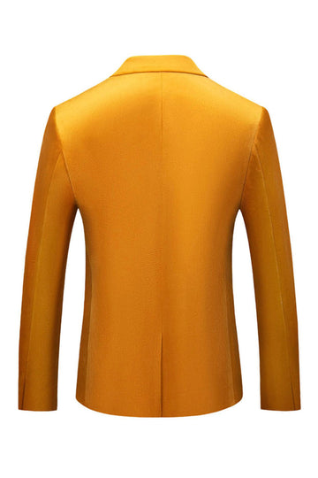 Żółta klapa z jednym guzikiem na studniówkę